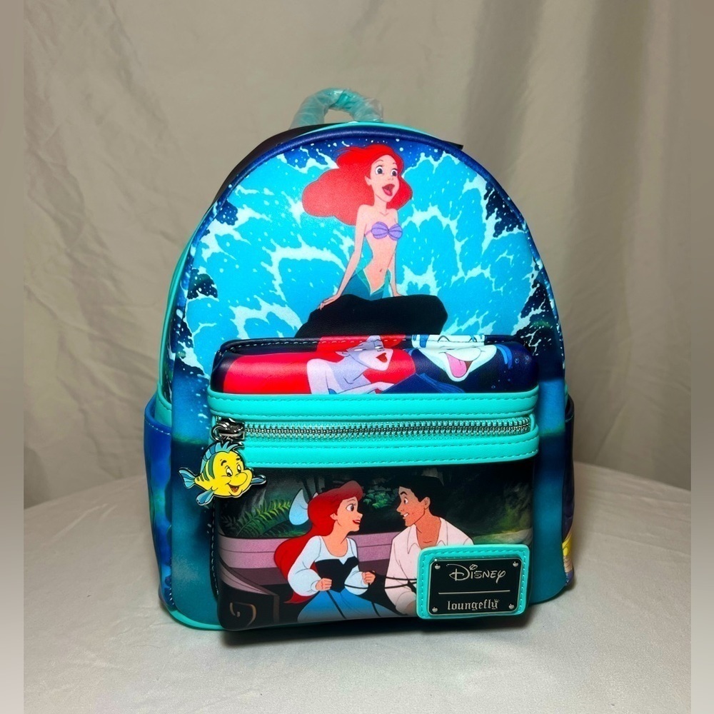 NWT Disney’s The Little Mermaid Princess Scenes Loungefly Mini Backpack - Picture 1 of 12